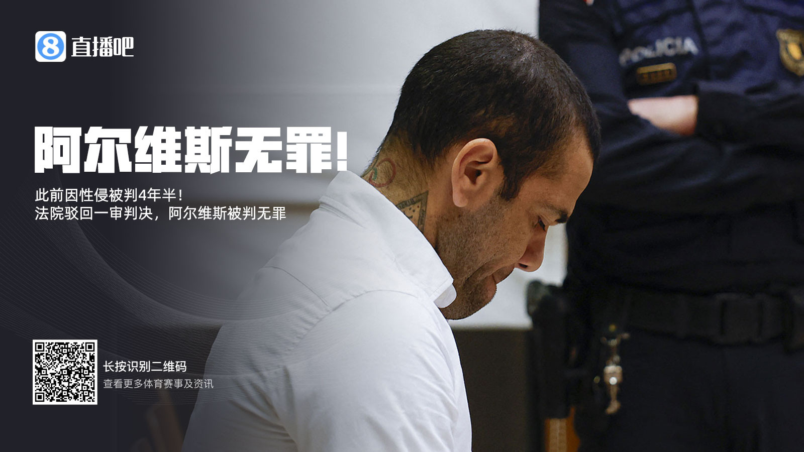 此前被判4年半！阿爾維斯上訴成功無罪釋放 加泰高院駁回一審判決